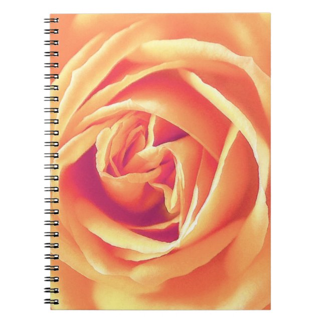 Cuaderno Impresión rosa de naranja suave (Frente)