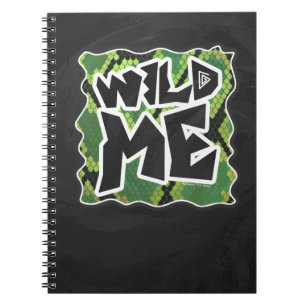 Cuaderno Impresión verde y negra de Serpiente salvaje