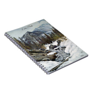 Cuaderno Impresionante arroyo invernal de Estes Park Colora