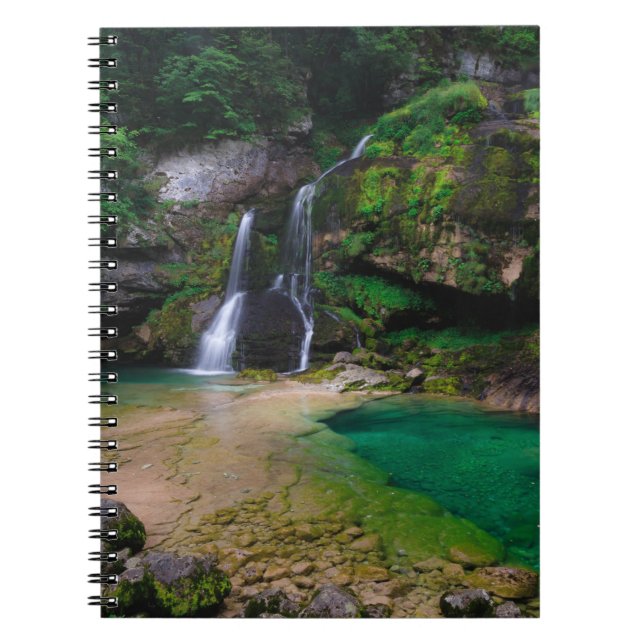 Cuaderno Impresionante cascada Virje, Poster de Eslovenia (Frente)