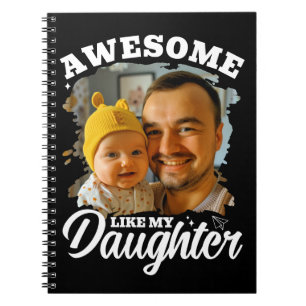 Cuaderno Impresionante Como Mi Hija Foto Personalizada de P
