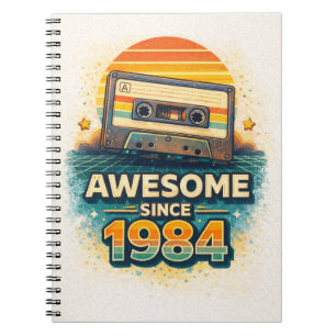 Cuaderno Impresionante Desde 1984 Cinta de Casete Retro Vin