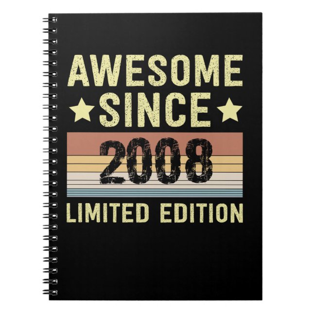 Cuaderno Impresionante Desde Cumpleaños 2008 (Frente)
