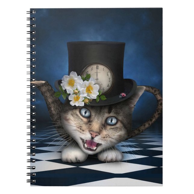 Cuaderno Impresionante diseño caprichoso para gato de odio  (Frente)