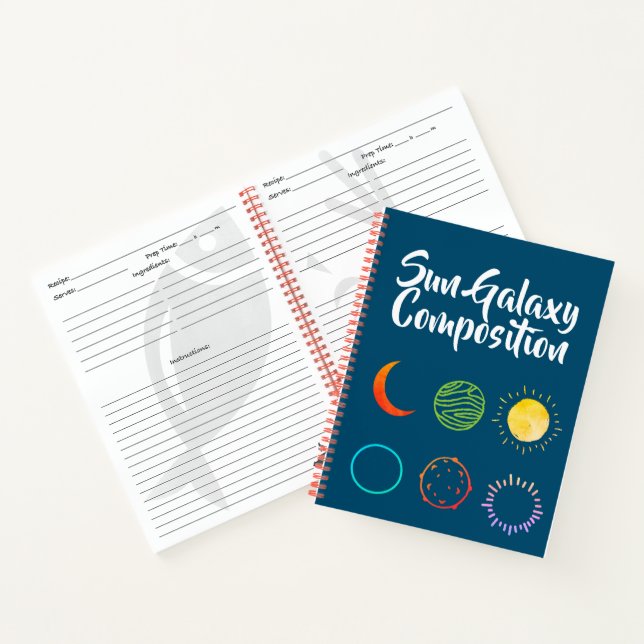 Cuaderno Impresionante diseño de la combinación de galaxia  (Interior)