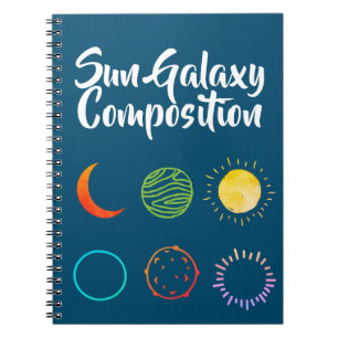 Cuaderno Impresionante diseño de la combinación de galaxia