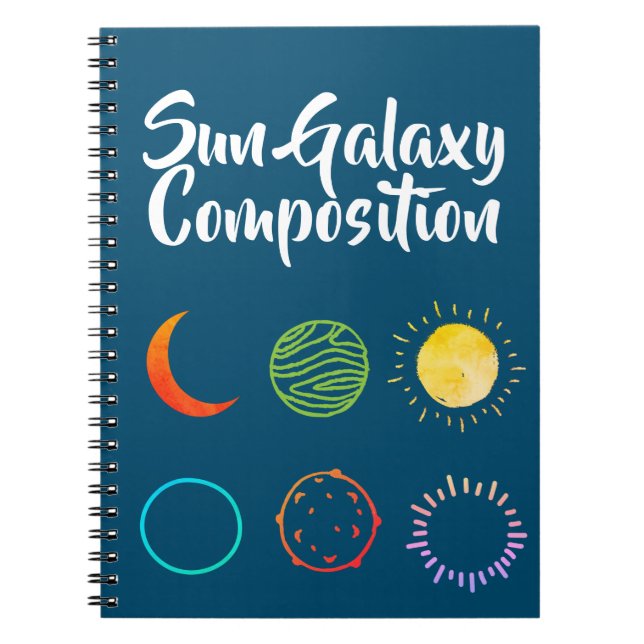 Cuaderno Impresionante diseño de la combinación de galaxia  (Frente)