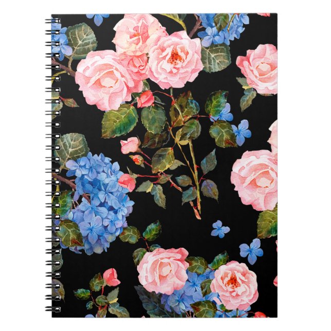 Cuaderno Impresionante estampado floral al estilo victorian (Frente)