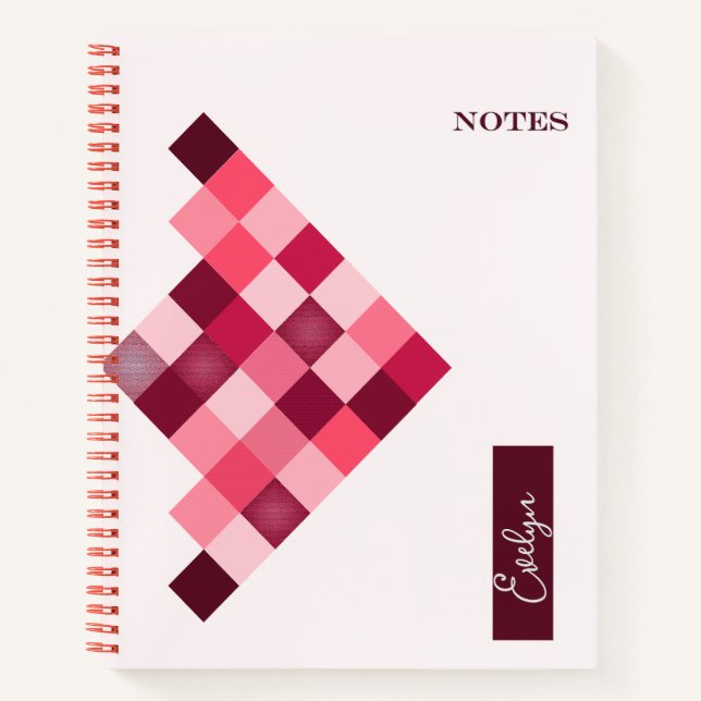 Cuaderno Impresionante morado rosado: portátil de vuelta a  (Anverso)