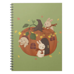 Cuaderno Impresionante otoño: Conejito y calabaza