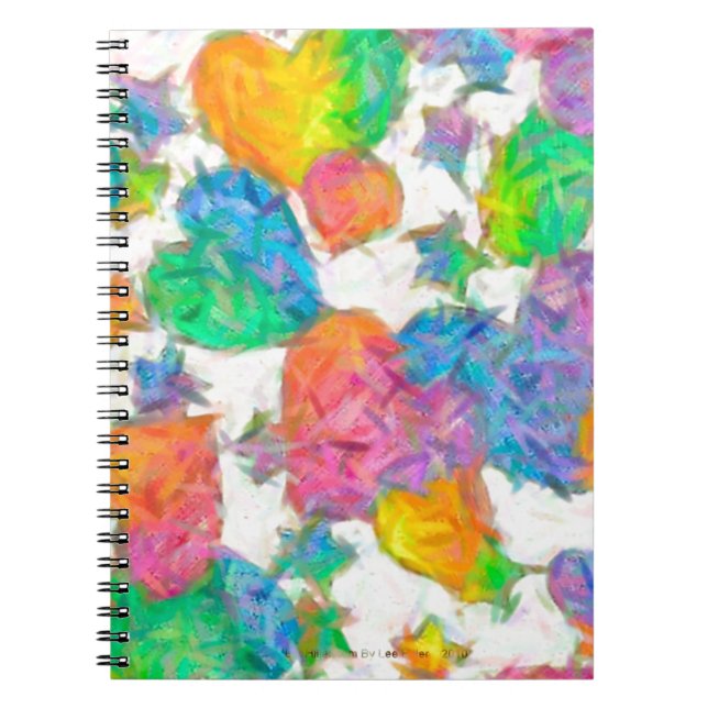 Cuaderno Impresionante Pastel Valentine Hearts (Frente)