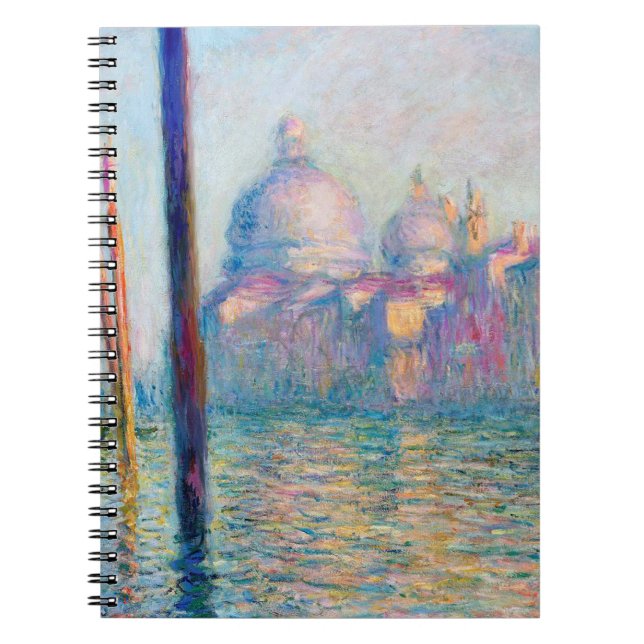 Cuaderno Impresionante pueblo de Monet Le Grand Canal (Frente)