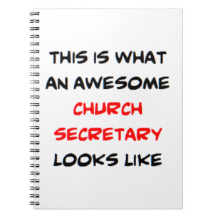 Cuaderno impresionante secretaria de iglesia