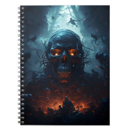 Cuaderno Impresionante tema del cráneo en Halloween Scary S