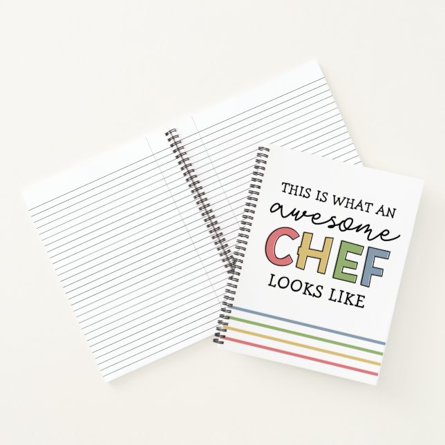 Cuaderno Impresionantes regalos de chef | Mejor Chef De Reg (Interior)