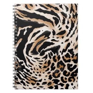 Cuaderno Impresiones animales: Tigre de cebra leopardo