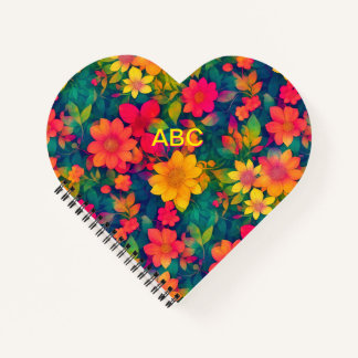 Cuaderno Impresiones de flores rojas deliciosas