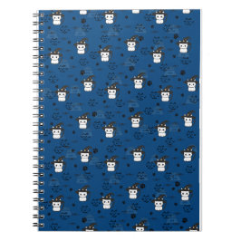 Cuaderno Impresiones de gatitos y pintas en el Ceruleño osc