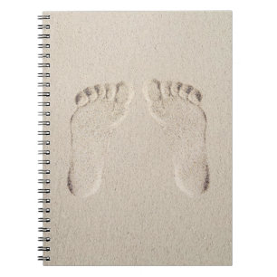 Cuaderno Impresiones descalzos en arena
