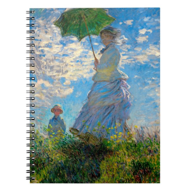 Cuaderno Impresionismo de Monet Woman Parasol (Frente)