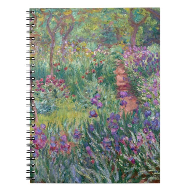 Cuaderno impresionista de Purple Iris Garden (Frente)
