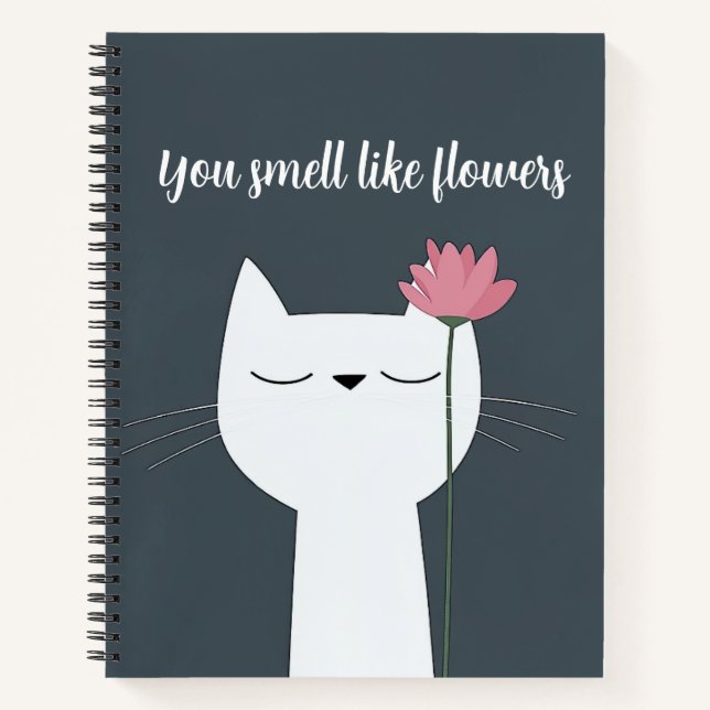 Cuaderno impreso de gato maloliente (Anverso)