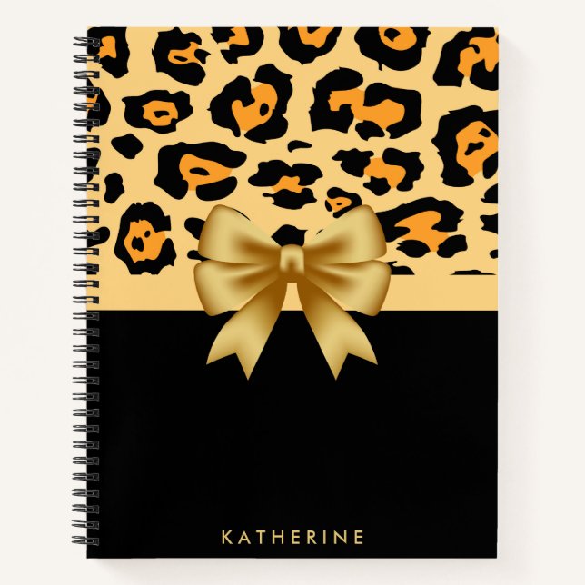 Cuaderno Imprimir cinta y leopardo (Anverso)