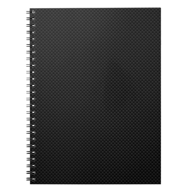 Cuaderno Imprimir estilo de fibra de carbono negro (Frente)