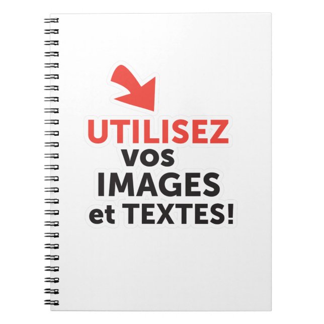 Cuaderno Imprimir sus diseños en línea DIY en Español (Frente)