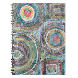 Cuaderno impulsado por azul verdoso