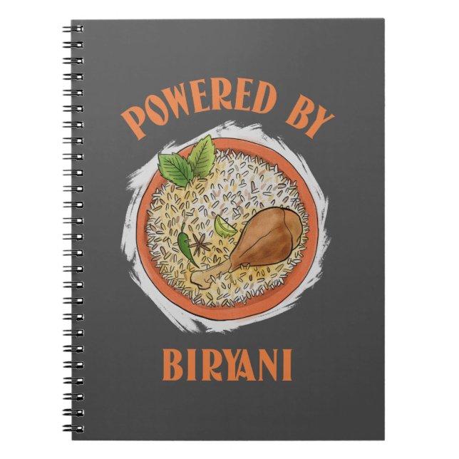 Cuaderno Impulsado por biryani T-Shirt (Frente)