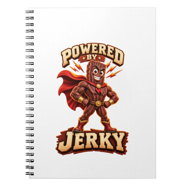 Cuaderno Impulsado por Jerky Superhero (Frente)