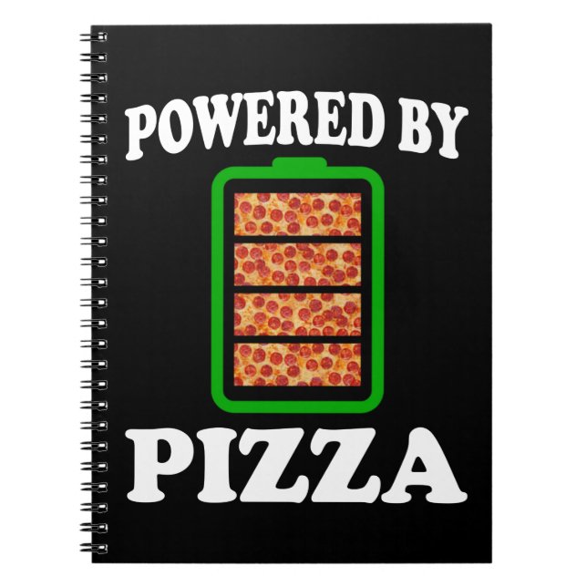 Cuaderno  Impulsado Por Pizza - Graciosa Pizza       (Frente)