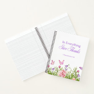 Cuaderno "In Everything Give Gracias" Portátil Softcover