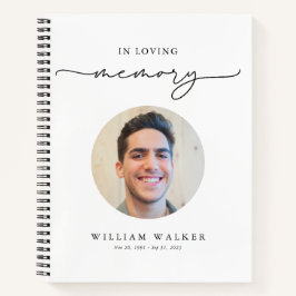 Cuaderno In Loving Memory Photo Memorial Guest Book