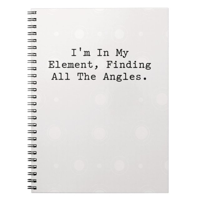 Cuaderno In My Element Finding All Angles Math Whiz Design (Frente)