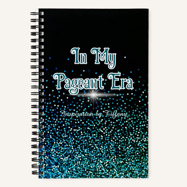 Cuaderno In My Pageant Era | Custom Journal Green Glitter (Anverso)
