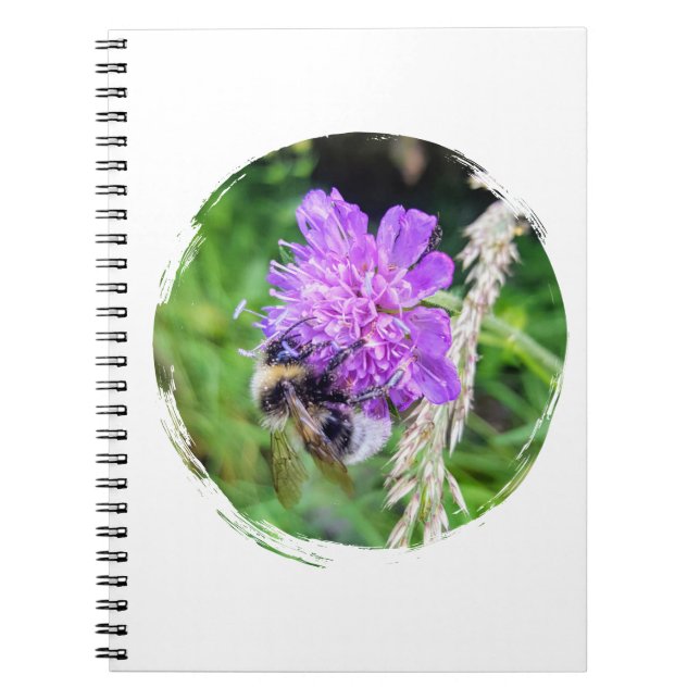 Cuaderno In voller Blüte – Notizbuch mit Hummelmotiv (Frente)