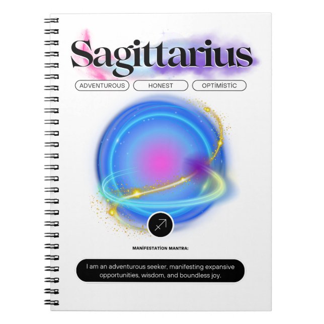 Cuaderno Incendio de elemento de cita Sagittarius de Rótulo (Frente)
