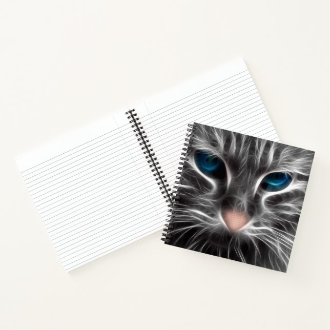 Cuaderno Increíble Cara de Gato de Ojos Azules (Interior)