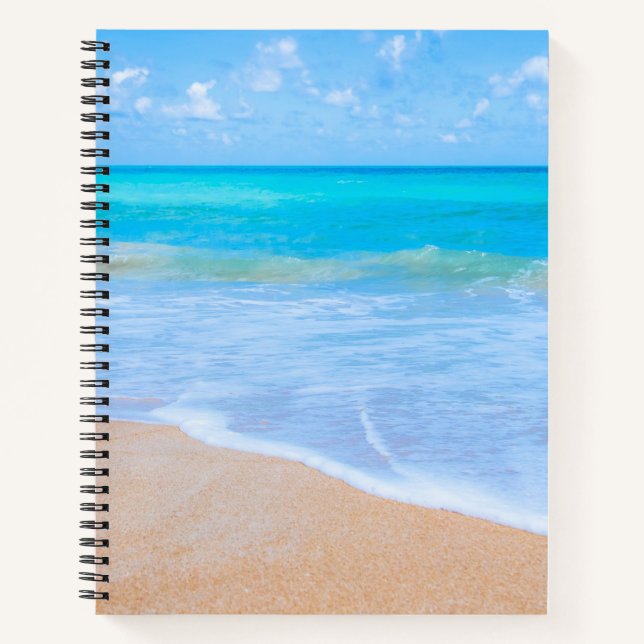Cuaderno Increíble foto de escena tropical de playa (Anverso)