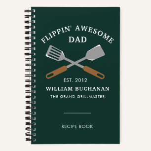 Cuaderno Increíble Papá BBQ Padre Receta Personalizada