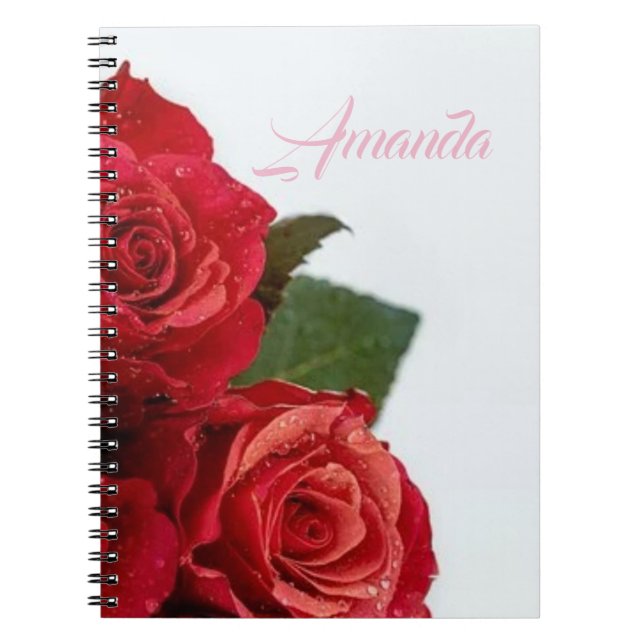 Cuaderno Increíble y espléndida belleza de rosas rojas romá (Frente)