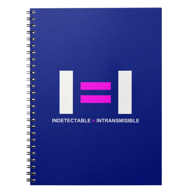 Cuaderno Indetectable es igual a un VIH intransmisible (Frente)