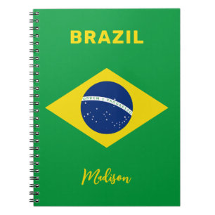 Cuaderno Indicador de nombre personalizado de Brasil