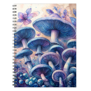 Cuaderno Indigo Leche Cap Mushroom Watercolor
