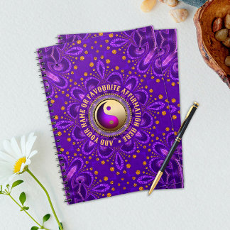 Cuaderno Indigo Purple Gold Angelic Energy Healing Holistic
