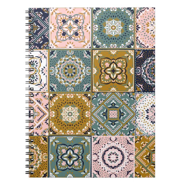 Cuaderno Indio de Talavera: Patchwork, mosaico étnico. (Frente)