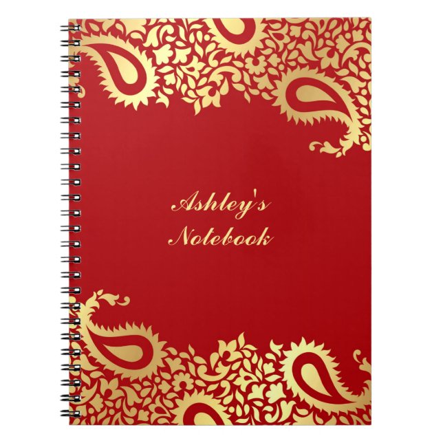 Cuaderno indio del estilo de Paisleys (Frente)