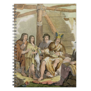 Cuaderno Indios que negocian con el La Perouse en Canadá